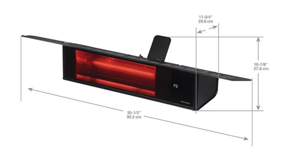 Dimplex DIRP Outdoor/Indoor Plug-In Infrared Electric Heater, 1500 Watt  (120V) - X-DIRP15A10GR