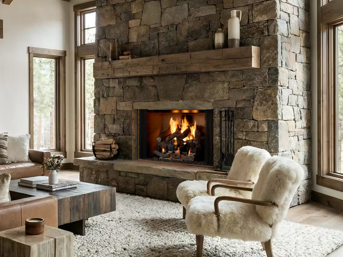 Majestic Wood-Burning Fireplaces
