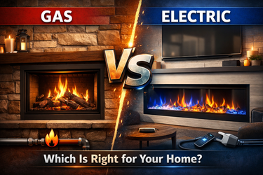 Gas vs Electric Fireplace Comparison Guide (2026 Buyer’s Guide)