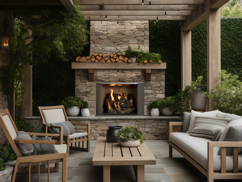 Majestic Cottagewood 36" Outdoor Wood-Burning Fireplace - ODCTGWD-36(H)