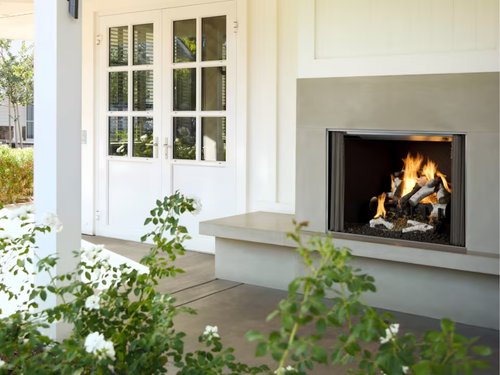 Majestic Cottagewood 42" Outdoor Wood-Burning Fireplace with Gray Traditional Refractory - ODCTGWD-42(H)