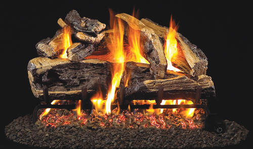 Real Fyre Charred Rugged Split Oak Standard Vented Gas Log Set - CHRRSO