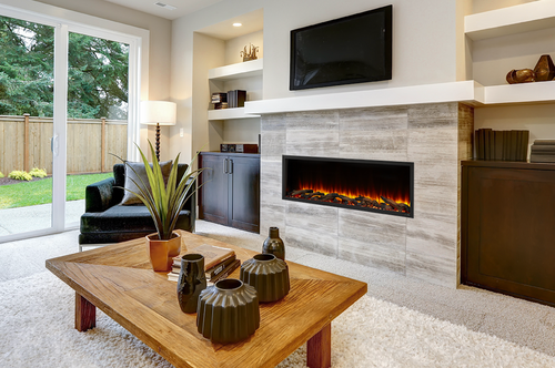 SimpliFire Scion 55" Clean Face Linear Electric Fireplace - SF-SC55-BK