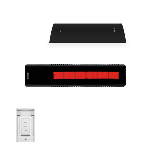 SunStar SGL Glass Series 48" Horizontal Mount Gas Patio Heater Package - N7 SGL0