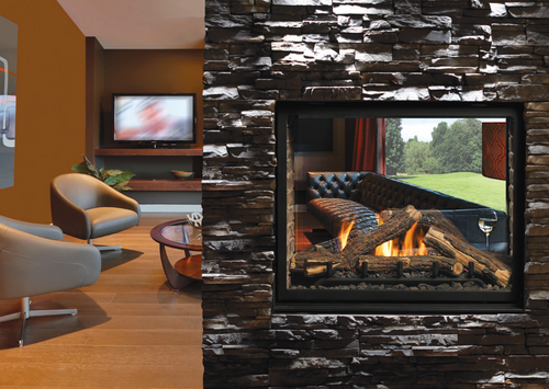 Kingsman MCV 42" See-Through Clean View Direct Vent Gas Fireplace - MCVST42