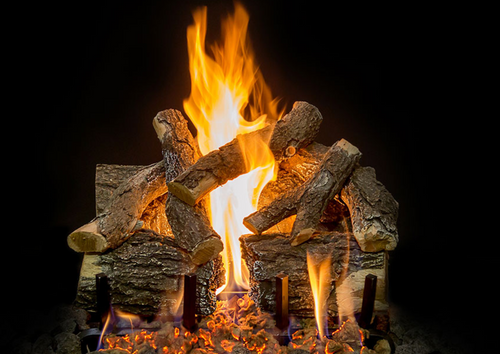 Grand Canyon Outdoor Series 18" Arizona Weathered Oak Charred Vented Gas Log Set - AWOC18LOGS-OD