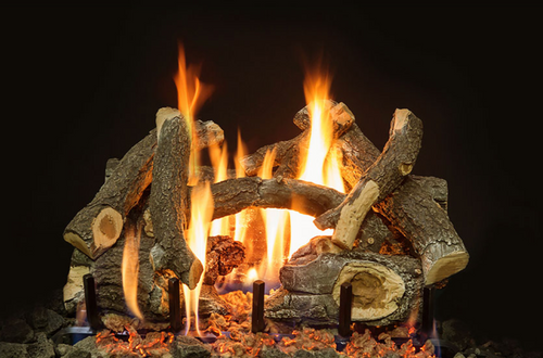 Grand Canyon Outdoor Series 24" Arizona Weathered Oak Charred Vented Gas Log Set - AWOC24LOGS-OD