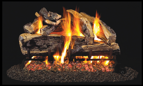Real Fyre Charred Rugged Split Oak 30" G45 Series Outdoor Standard Vented Gas Log - CHRRSO-30-OD