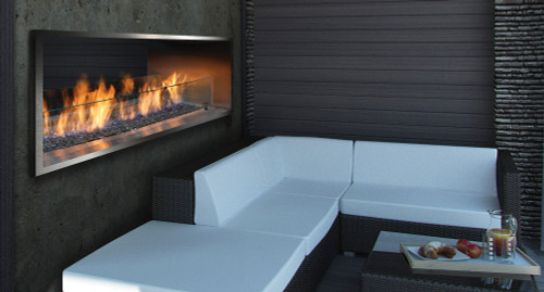 Barbara Jean Collection 36" Linear See-Through Outdoor Fireplace - OFP4336S2