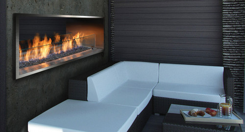 Barbara Jean Collection 72" Linear See-Through Outdoor Fireplace - OFP7972S2