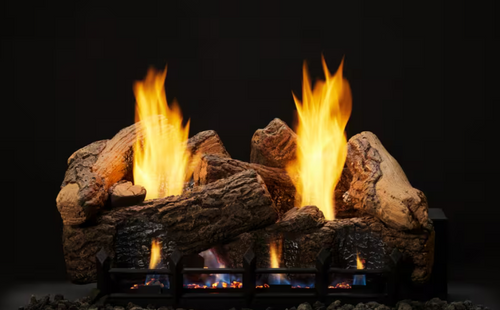 Monessen Berkley Oak Series 18" Ceramic  Vent-Free Gas Log Set - BO18-F