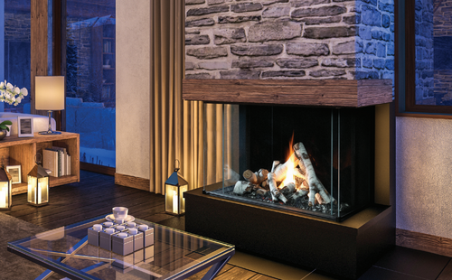 Marquis Enclave 34" Bay Peninsula Linear Direct Vent Fireplace - MQZCVBG34NE2