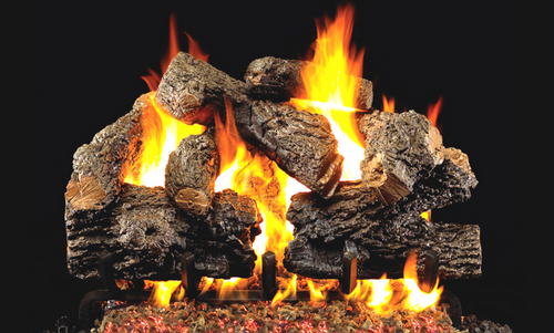 Real Fyre Charred Royal English Oak 18/20" G45-2 Series See-thru Standard Vented Gas Log Set - CHB-2-18/20