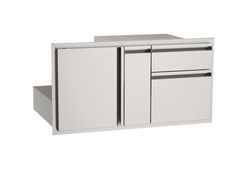 AOG Pantry Combo - 36" Door with Double Drawer & Platter Storage