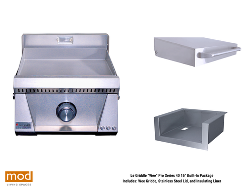 Le Griddle “Wee” Pro Series 40 16" Built-In Package