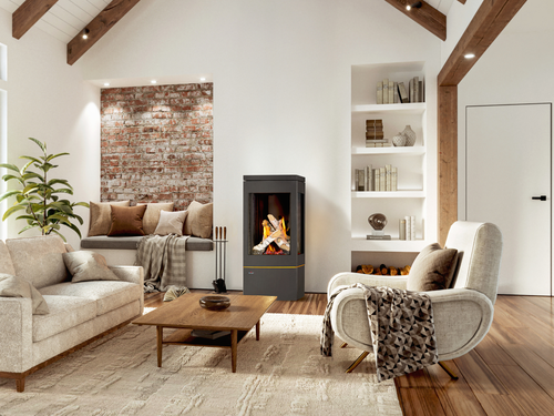 Napoleon Elora Hybrid 3-Sided Direct Vent Gas/Electric Stove | Mod Living Spaces