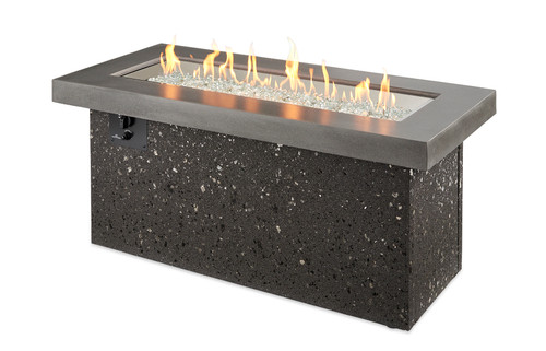Outdoor Great Room Grey Key Largo Linear Gas Fire Pit Table Outdoor Great Room Grey Key Largo Linear Gas Fire Pit Table