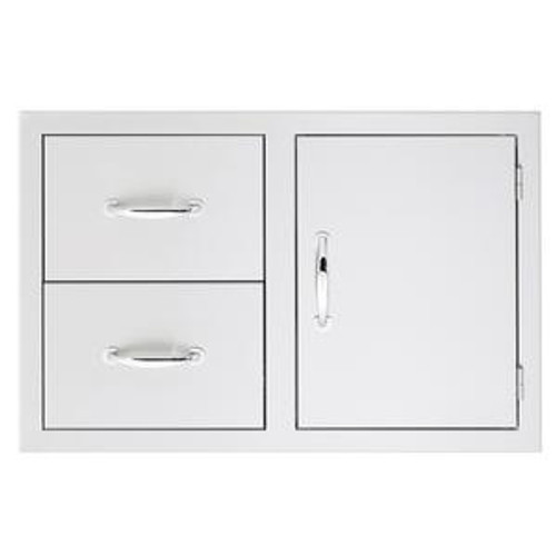 Summerset 33" 2-Drawer & Access Door Combo Masonry Frame Return