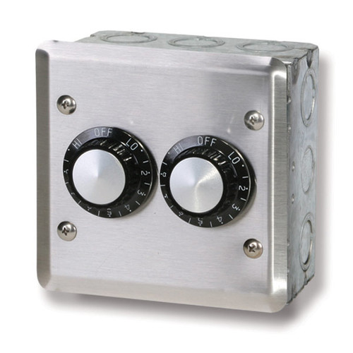 Infratech #14-4105 for 120 volt Dual Input Heat Regulators - With Stainless Steel Face Plate and Gang Box - 14-4105