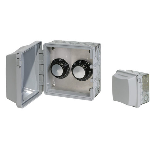 Infratech #14-4115 for 120 volt Dual Input Heat Regulators - With Weatherproof Cover for In Wall Installation - 14-4115