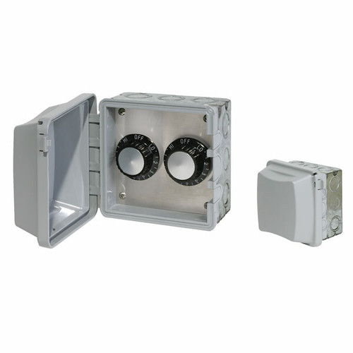 Infratech #14-4215 for 240 volt Dual Input Heat Regulators - With Weatherproof Cover for In Wall Installation - 14-4215