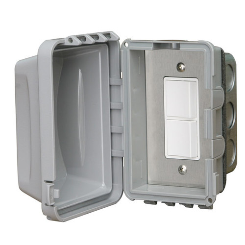 Infratech #14-4310 Single Duplex Switch with Weatherproof Cover for In Wall Installation - 14-4310