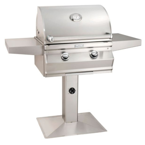 FireMagic Choice C430s 24" Patio Post Mount Grill with Analog Thermometer and 1-Hour Timer - C430s-RT1-P6