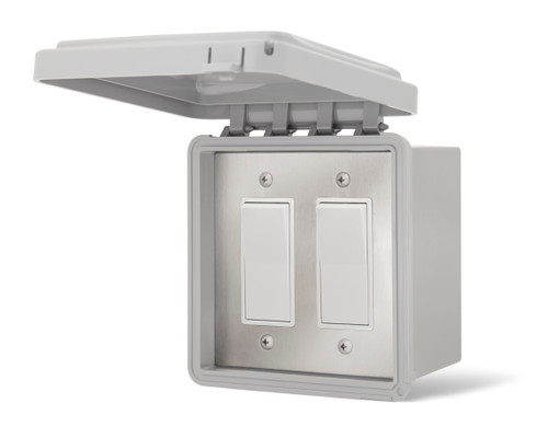 Infratech #14-4425 Weatherproof Surface Mounted Dual Control Switch Box for Outdoor Heaters - 14-4425