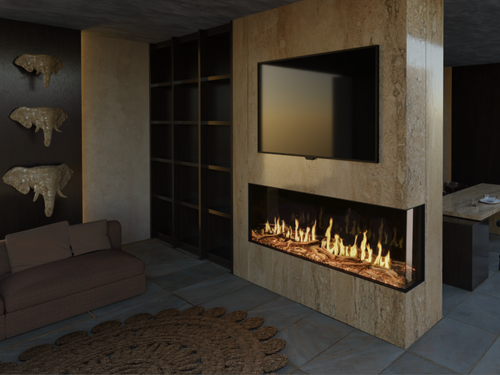 Modern Flames Orion Multi 60" Multi-Sided Heliovison Linear Electric Fireplace - OR60-MULTI
