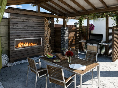Majestic Lanai 48" Outdoor Linear Fireplace - ODLANAIG-48