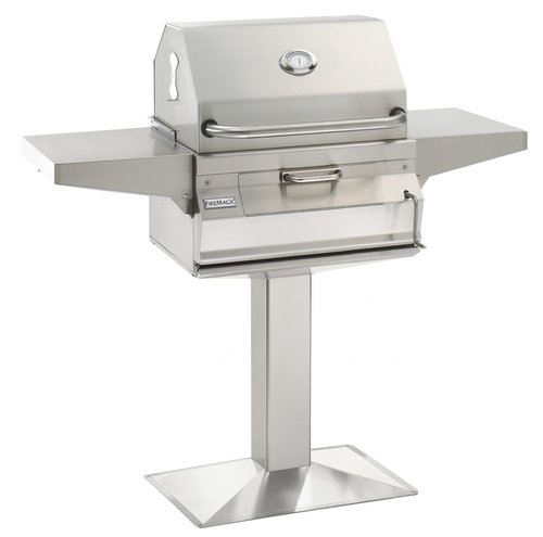 Fire Magic Post Mount 24" Stainless Steel Charcoal Grill - 22-SC01C