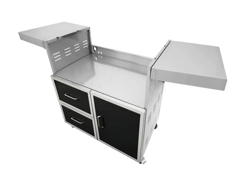 Wildfire Cart for 36" Grill, Black Stainless Steel - WFCART36-BSS