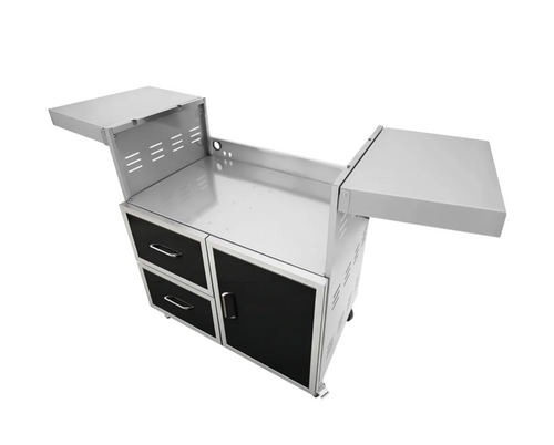 Wildfire Cart for 42" Grill, Black Stainless Steel -WFCART42-BSS