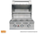 TrueFlame TFE Series 25" 3-Burner Built-In Grill, Open Hood