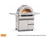 Fire Magic Echelon 30" Built-In Pizza Oven with Black Glass & Digital Control, Portable Cart
