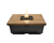 American Fyre Designs Reclaimed Wood Contempo Square Chat Height Firetable - 784-BA-xx-M2xC
