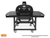 Primo Jack Daniel’s Edition Oval XL Ceramic Grill with Optional Cart with Basket