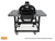 Primo Oval Large on Optional Cart with Basket and Stainless Steel Side Shelves