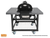 Primo Oval Junior on Optional Cart with Basket and Stainless Steel Side Shelves