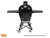 Primo Oval Round Charcoal Grill with Optional Cradle and Side Shelves
