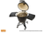 Primo Oval Round Charcoal Grill with Optional Cradle and Side Shelves, Hood Open