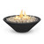 The Outdoor Plus Cazo 48" Narrow Ledge Round Fire Pit, Powder Coated Metal - OPT-CZNLPC48