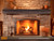 Lexington Hearth Half Round Sleeper Series Non-Combustible Mantel Shown in Roasted Chestnut