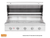 Summerset Sizzler 40" 5-Burner Built-in Gas Grill, Open Hood