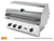 Wildfire Outdoor Living Ranch Pro 36" Built-In Gas Grill, Brushed Stainless Steel, Black Chrome Knobs & Handle - Free Shipping