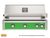 AOG L-Series 36" Built-In Gas Grill with Backburner, Frontier Green Accent Panel