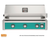 AOG L-Series 36" Built-In Gas Grill with Backburner, Harbor Teal Accent Panel