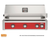 AOG L-Series 36" Built-In Gas Grill with Backburner, Patriot Red Accent Panel