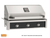 AOG T-Series 36" 3-Burner Built-In Gas Grill, Black Accent Panel