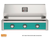 AOG T-Series 36" Built-In Gas Grill, Harbor Teal Accent Panel